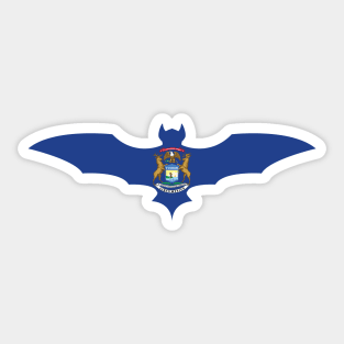 Michigan Bat Flag Sticker